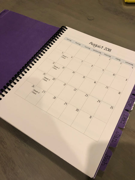2025-2026 Student Planner- Monthly Calendars - FREE DOWNLOAD