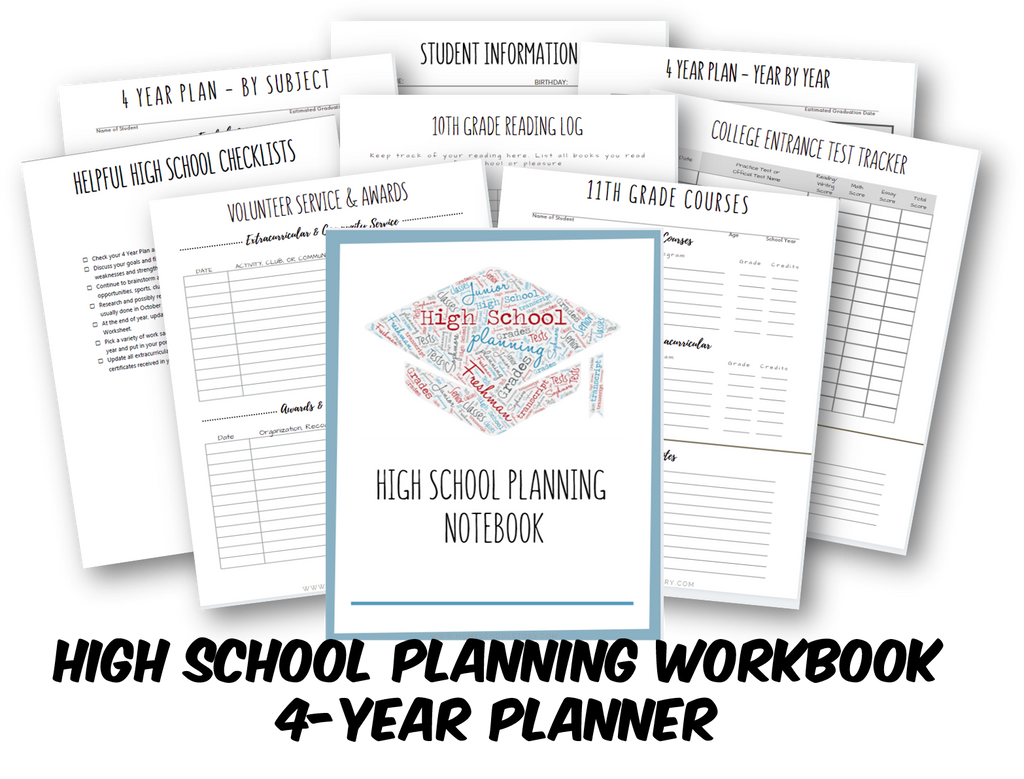 High School Homeschool Planning Workbook - (PRINTED/BOUND)