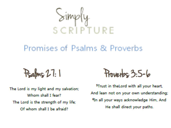 Simply Scripture Promises of Psalms & Proverbs - Memory Cards - (PRINTED/LAMINATED)