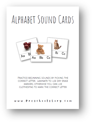 Alphabet Sound Cards - Phonics - Preschool - INSTANT DOWNLOAD