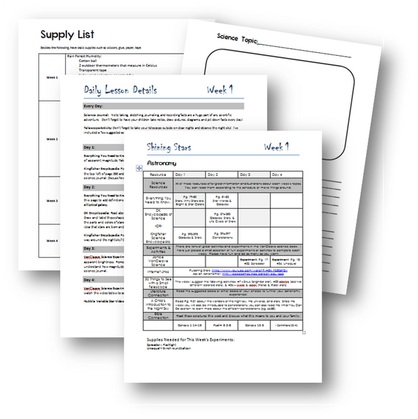 Science - Astronomy A Study of Space- CC Cycle 2 - Lesson Plans - 6 Weeks (INSTANT DOWNLOAD)