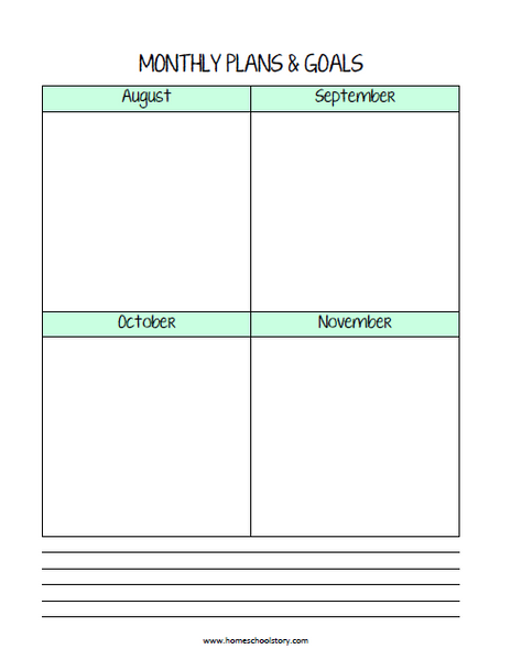 2025-2026 Student Planner - Weekly/No Subjects - Green or Blue (INSTANT DOWNLOAD)
