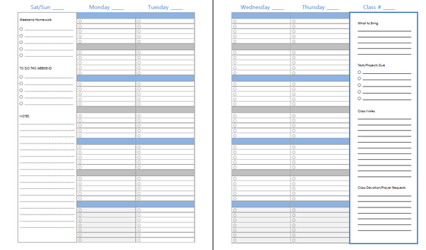 2025-2026 Student Planner - Challenge - INSTANT DOWNLOAD