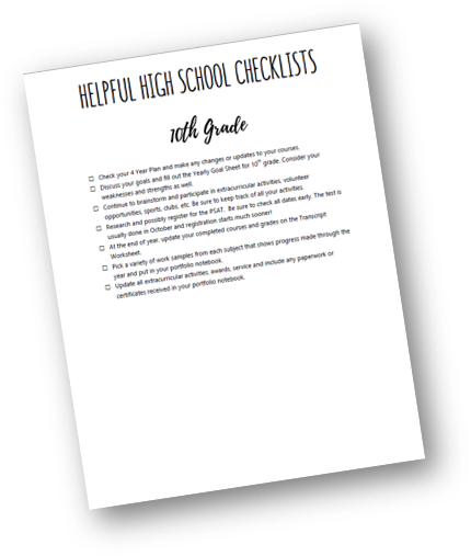 High School Homeschool Planning Workbook - (PRINTED/BOUND)