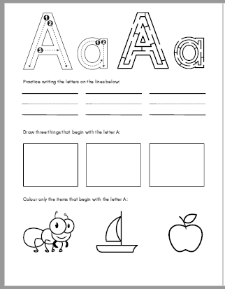 Preschool Letter Writing - Handwriting - INSTANT DOWNLOAD