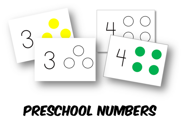 Preschool Number Counting Cards (INSTANT DOWNLOAD)