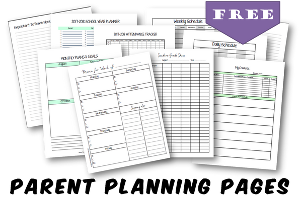 2025-2026 Parent Planning Pages - Create Your Own Planner - (INSTANT DOWNLOAD)
