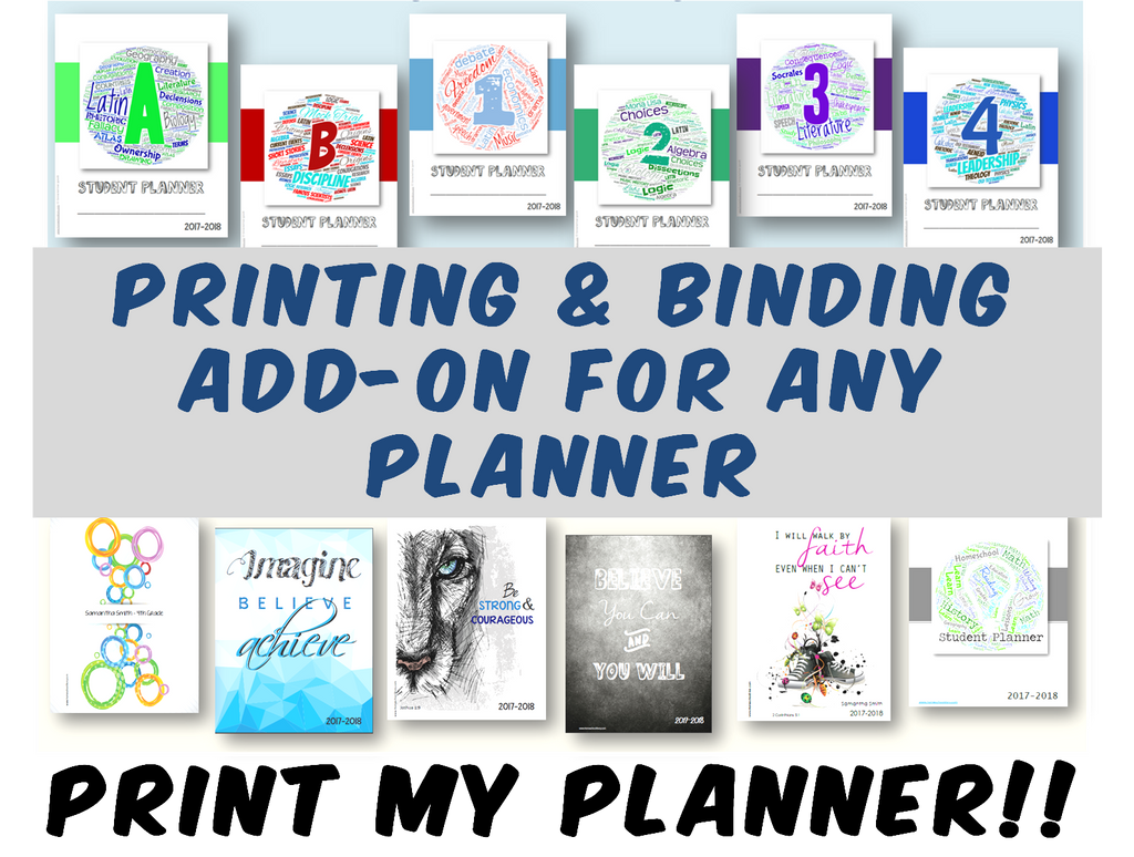 Student Planner - PRINT MY PLANNER!!