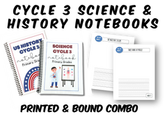 Cycle 3 SCIENCE & HISTORY Notebooks COMBO SET  (PRINTED W/SPIRAL)