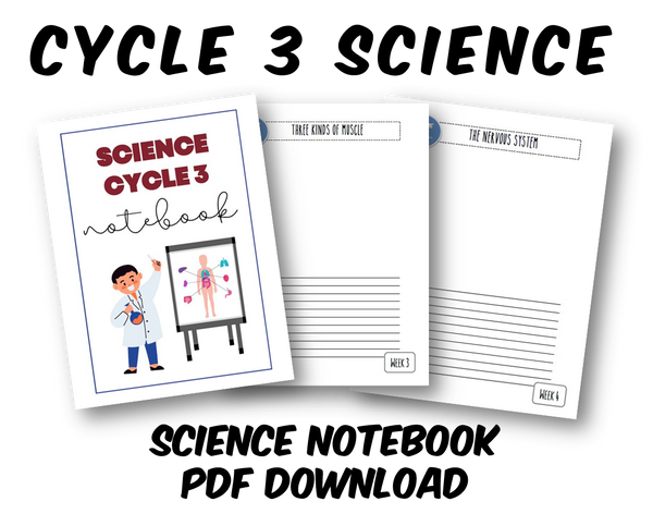 Cycle 3 SCIENCE Notebooking Pages  (INSTANT DOWNLOAD)