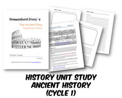History - Ancient History & Beginning Cultures-  Lesson Plans - 24 Weeks (INSTANT DOWNLOAD)