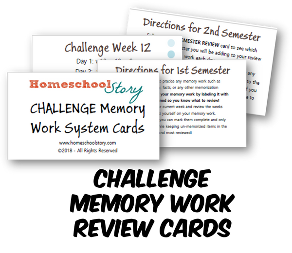CC CHALLENGE Memory Work System Cards - (INSTANT DOWNLOAD)