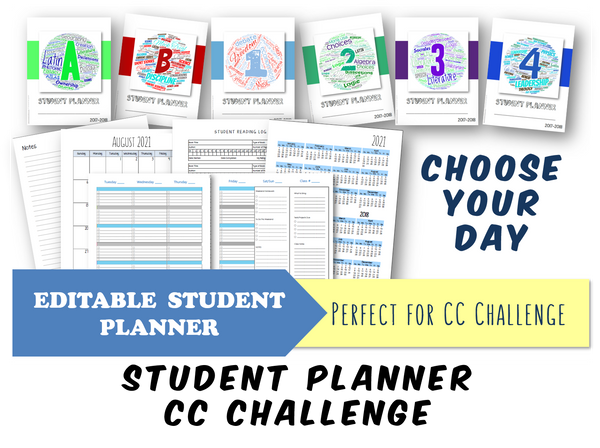 2023-2024 Student Planner - Challenge - INSTANT DOWNLOAD