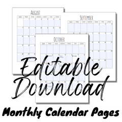2026-2027 Student Planner- Monthly Calendars - FREE DOWNLOAD