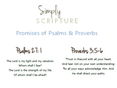 Simply Scripture Promises of Psalms & Proverbs - Memory Cards - (INSTANT DOWNLOAD)