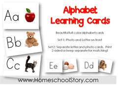 Preschool Alphabet Learning Cards (INSTANT DOWNLOAD)