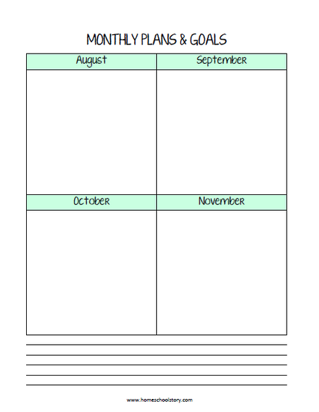 2023-2024 Student Planner - Weekly/No Subjects - Green or Blue (INSTANT DOWNLOAD)