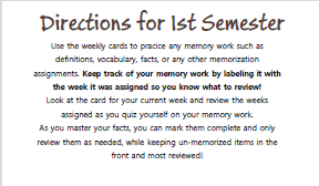 CC CHALLENGE Memory Work System Cards - (INSTANT DOWNLOAD)