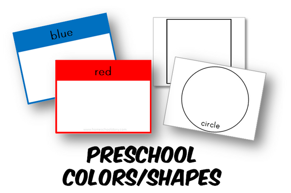 Preschool Colors and Shapes Cards (INSTANT DOWNLOAD)