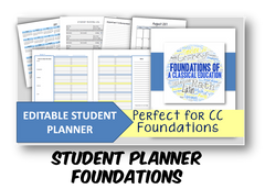 2026-2027 Student Planner - Foundations (CC) - EDITABLE (INSTANT DOWNLOAD)