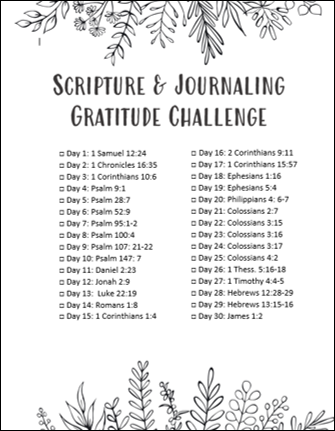 FREE Gratitude Scripture & Journaling Challenge - INSTANT DOWNLOAD