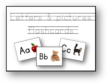 Preschool Alphabet Learning Cards (INSTANT DOWNLOAD)