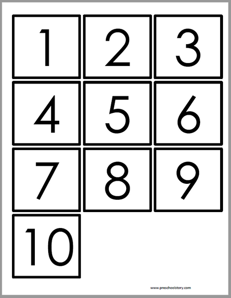 Number Counting Tiles - Preschool - INSTANT DOWNLOAD