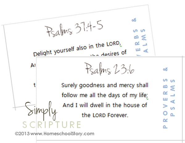 Simply Scripture Promises of Psalms & Proverbs - Memory Cards - (PRINTED/LAMINATED)